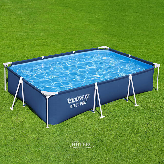 Прямоугольный каркасный бассейн 56404 Bestway Steel Pro 300*201*66 см Bestway