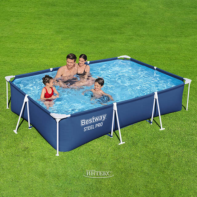 Прямоугольный каркасный бассейн 56404 Bestway Steel Pro 300*201*66 см Bestway