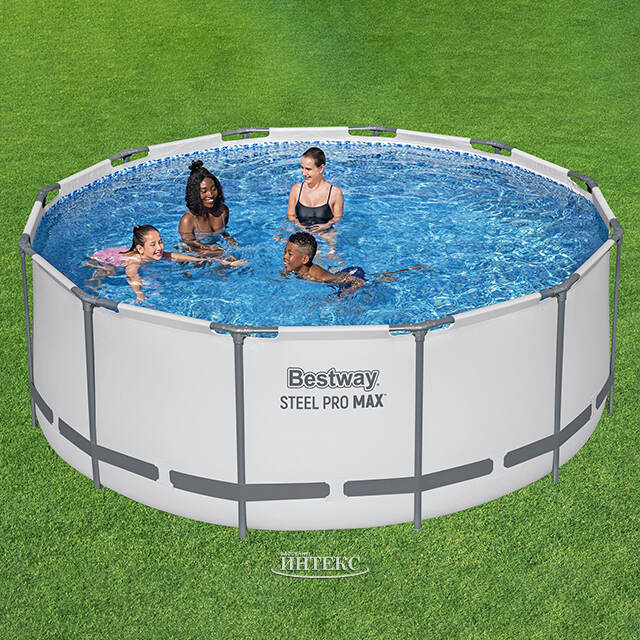 Каркасный бассейн 56420 BestWay Steel Pro Мах 366*122 см, фильтр-насос, аксессуары Bestway