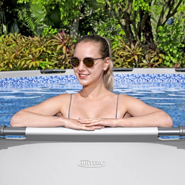 Каркасный бассейн 56438 Bestway Steel Pro Max 457*122 см, фильтр-насос, аксессуары Bestway