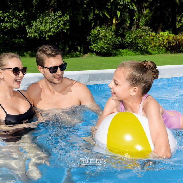 Прямоугольный каркасный бассейн 56457 Bestway Steel Pro Max 412*201*122 см, песочный фильтр-насос, аксессуары Bestway