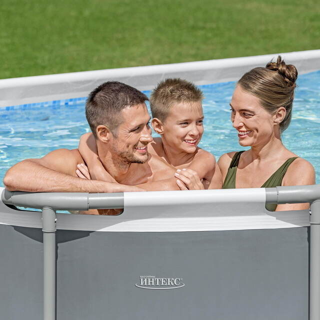 Каркасный овальный бассейн 56710 Bestway Steel Pro Max (Бествей Стил Про Макс) 549*274*122 см, фильтр-насос, аксессуары Bestway