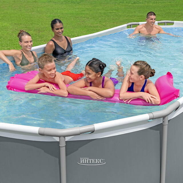 Каркасный овальный бассейн 56710 Bestway Steel Pro Max (Бествей Стил Про Макс) 549*274*122 см, фильтр-насос, аксессуары Bestway