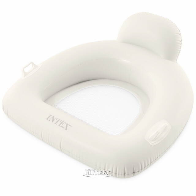 Надувное кресло для плавания с сетчатым дном 114*107 см белое INTEX (Интекс)
