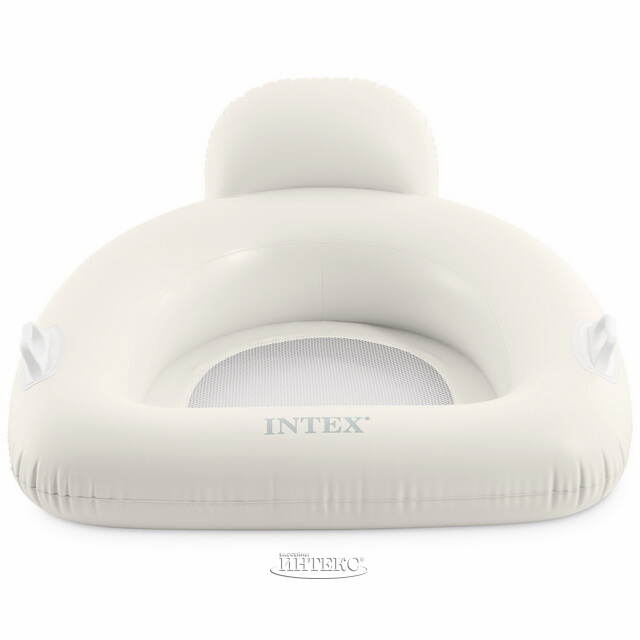 Надувное кресло для плавания с сетчатым дном 114*107 см белое INTEX (Интекс)