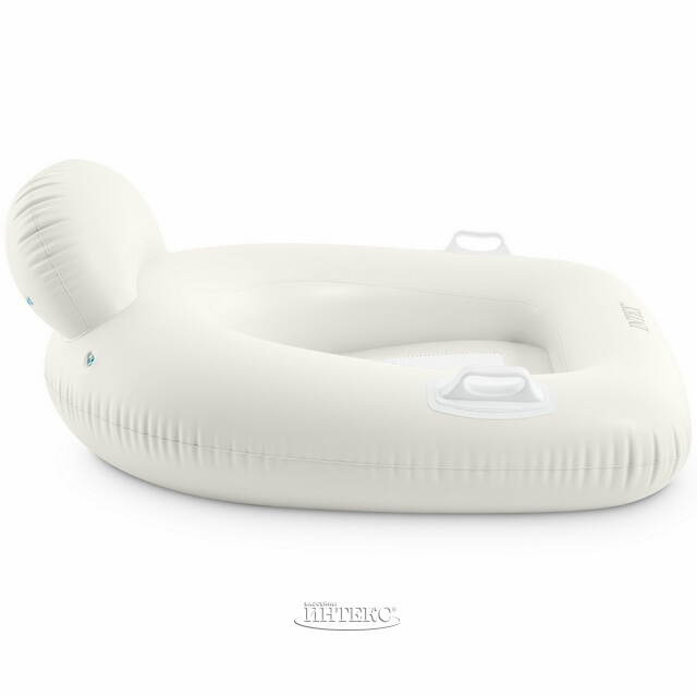 Надувное кресло для плавания с сетчатым дном 114*107 см белое INTEX (Интекс)