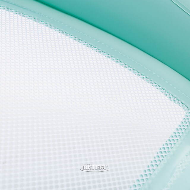 Надувное кресло для плавания с сетчатым дном 114*107 см голубое INTEX (Интекс)