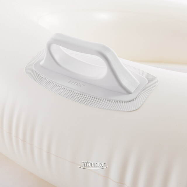 Надувное кресло для плавания с сетчатым дном 114*107 см белое INTEX (Интекс)