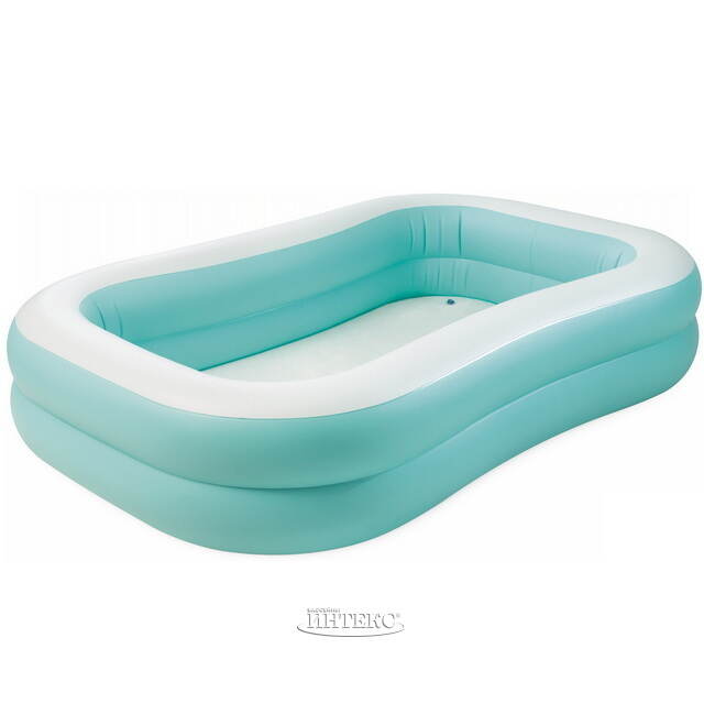 Семейный надувной бассейн Голубая Лагуна 229*147*46 см, клапан INTEX (Интекс)
