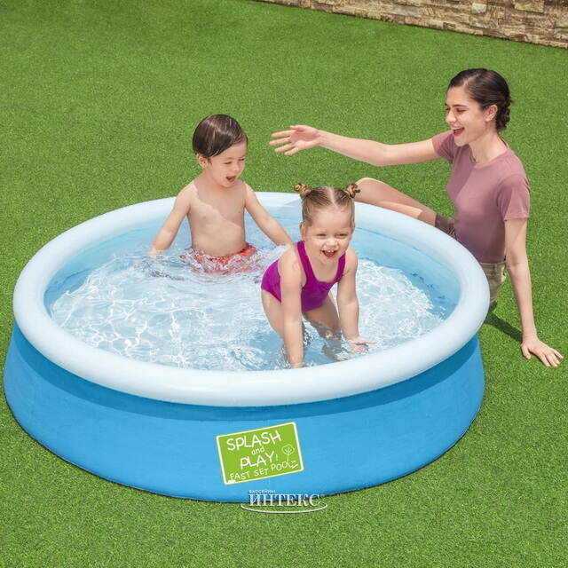 Надувной бассейн 57241 Bestway Fast Set 152*38 см, голубой Bestway