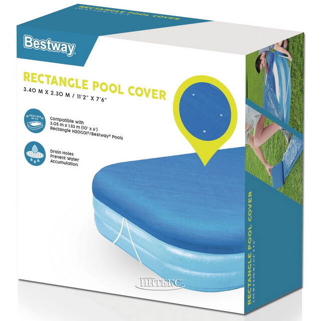 Тент для прямоугольных надувных бассейнов 305*183 см Bestway (Бествей)