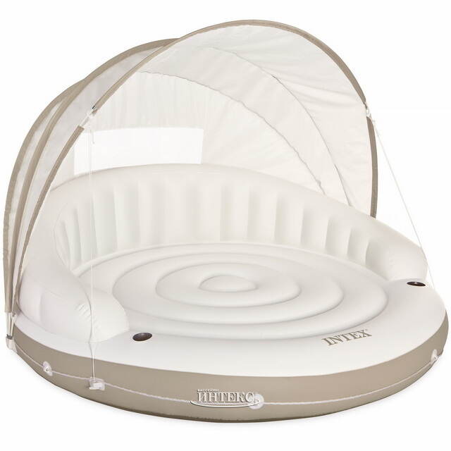 Надувной матрас-остров с навесом 199*150 см INTEX