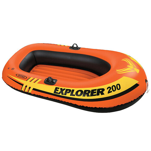 Надувная лодка Explorer-200 двухместная 185*94*41 см INTEX