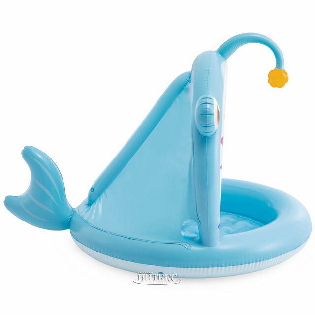Детский бассейн с навесом Рыбка 127*102 см, надувное дно INTEX