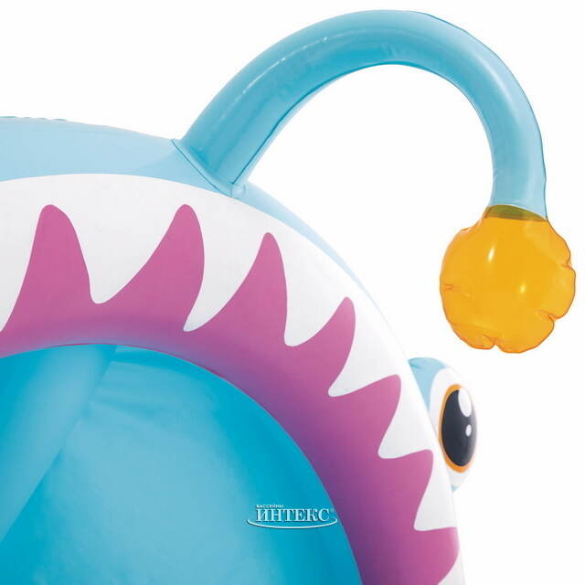 Детский бассейн с навесом Рыбка 127*102 см, надувное дно INTEX