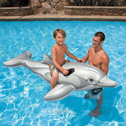 Надувная игрушка Дельфин, большой  201*76 см INTEX
