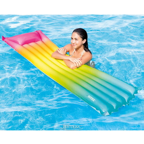 Надувной матрас для плавания Rainbow Style 170*53 см INTEX