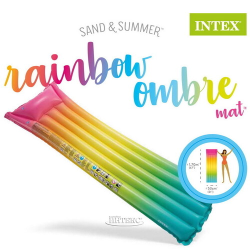 Надувной матрас для плавания Rainbow Style 170*53 см INTEX