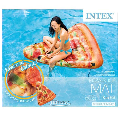 Надувной матрас-плот Пицца 160*137 см соединяемый INTEX