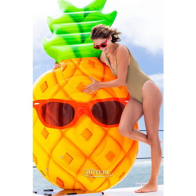 Надувной матрас-плот Стильный Ананас 216*107 см INTEX (Интекс)