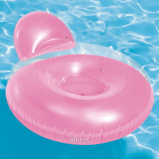 Надувной круг - кресло 137*122 см розовый INTEX