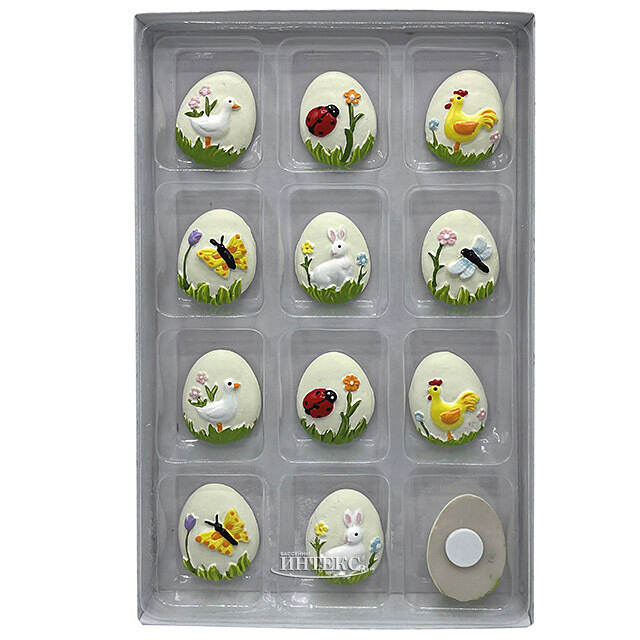 Пасхальные Яйца на липучке 3 см, 12 шт Breitner (Брайтнер)