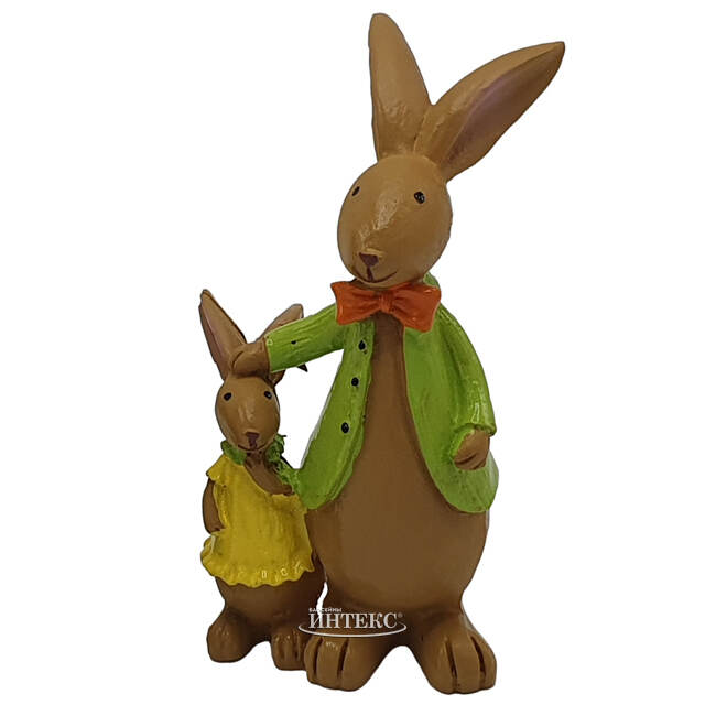 Декоративная фигурка Семейство Кроликов - Папа с малышкой 9 см Breitner (Брайтнер)