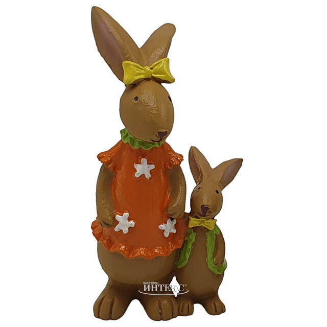 Декоративная фигурка Семейство Кроликов - Мама с малышом 9 см Breitner (Брайтнер)