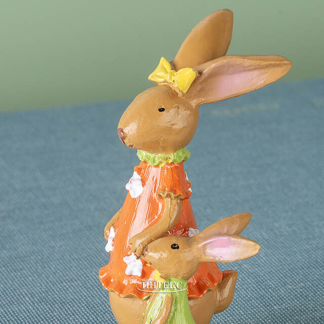 Декоративная фигурка Семейство Кроликов - Мама с малышом 9 см Breitner (Брайтнер)