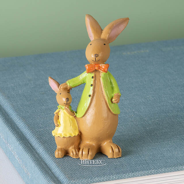 Декоративная фигурка Семейство Кроликов - Папа с малышкой 9 см Breitner (Брайтнер)
