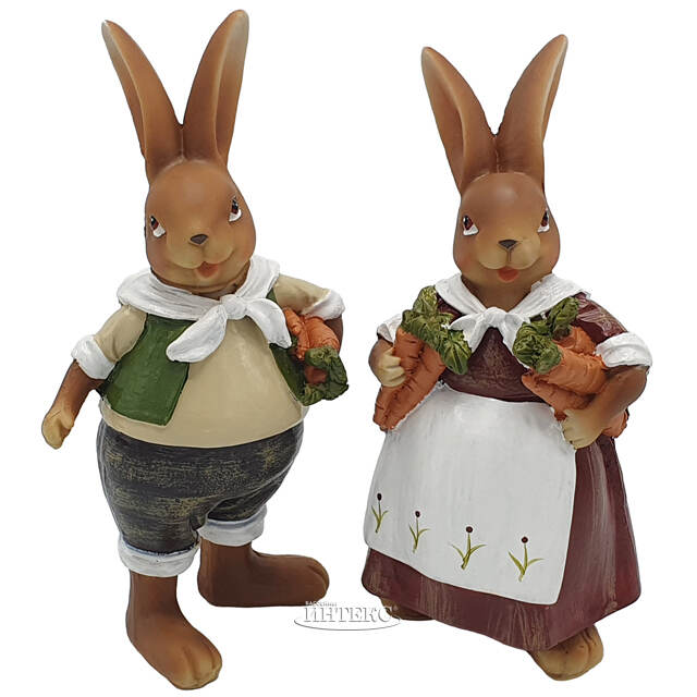 Набор декоративных фигурок Кролики - Мистер и Миссис Хофманн 20 см, 2 шт Breitner (Брайтнер)