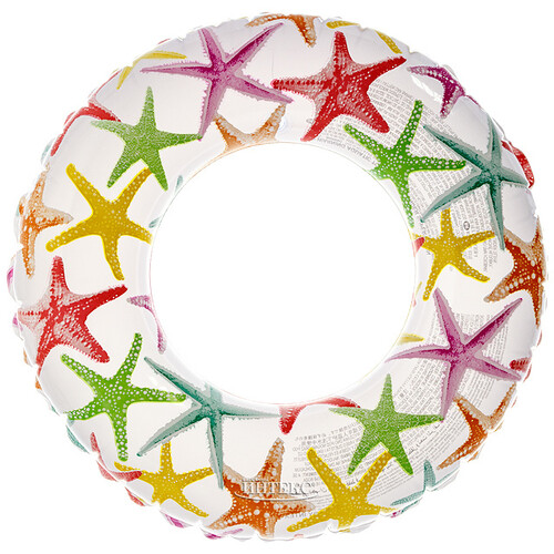 Надувной круг Цветной с морскими звездами 61 см INTEX