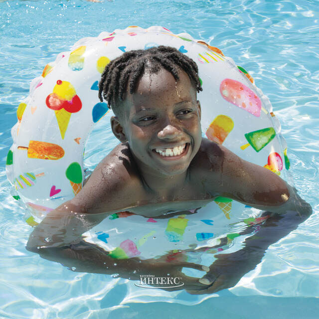 Надувной круг Цветной с мороженым 61 см INTEX (Интекс)