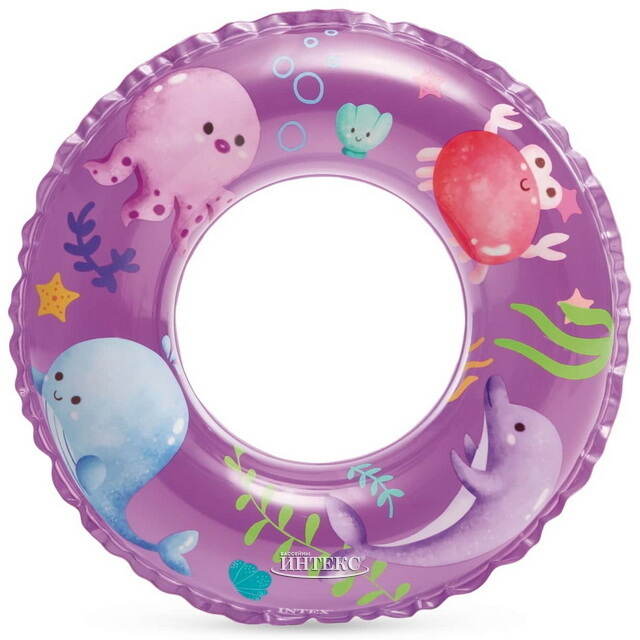 Надувной круг Морские обитатели 61 см INTEX