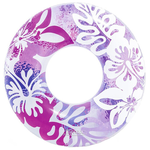 Надувной круг Цветочный Шейк 91 см фиолетовый INTEX