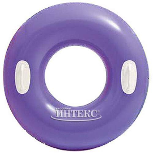 Надувной круг с ручками 76 см фиолетовый, до 40 кг INTEX