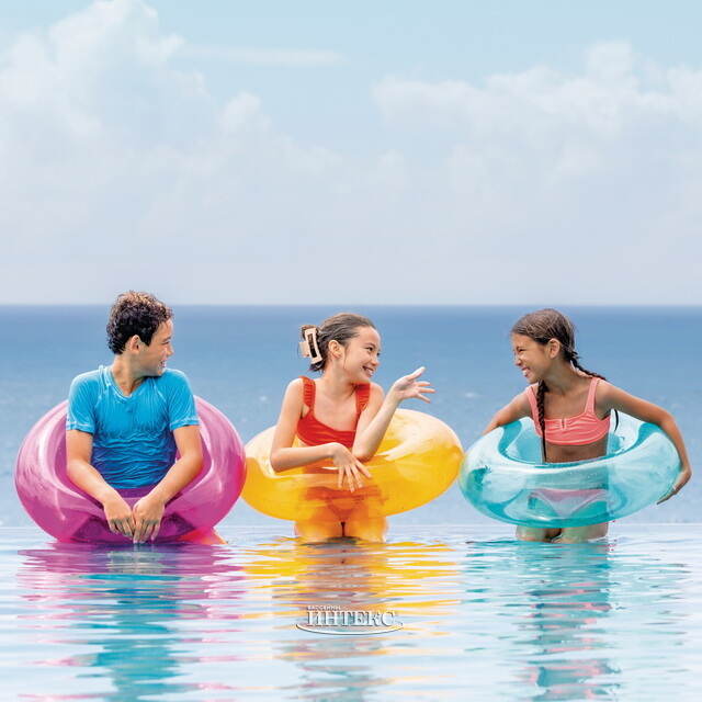 Надувной круг Бублик 76 см оранжевый INTEX