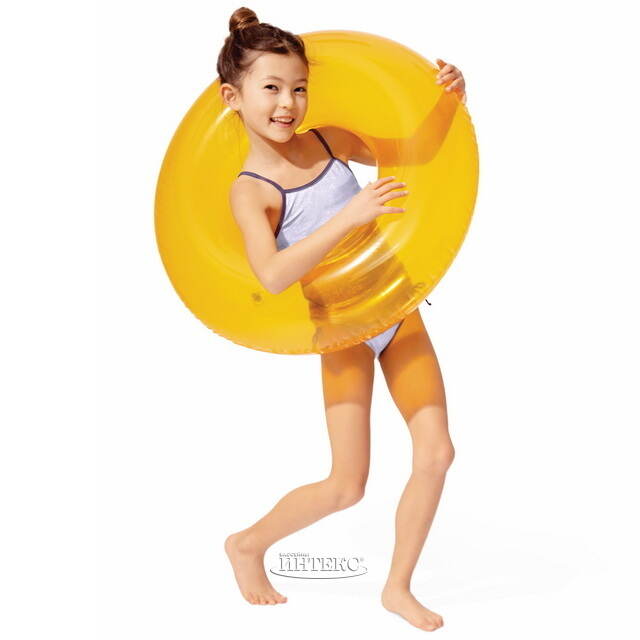 Надувной круг Бублик 76 см оранжевый INTEX