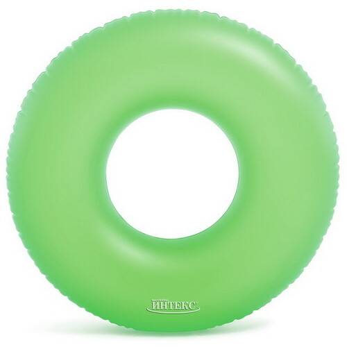 Надувной круг Неон 91 см зеленый INTEX