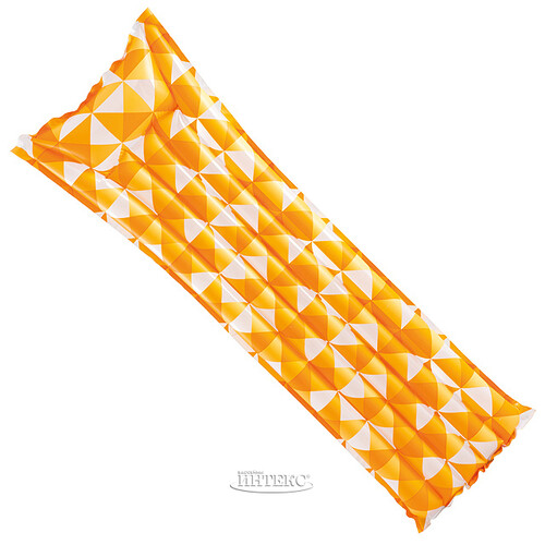 Надувной матрас Мозаика 183*69 см оранжевый INTEX