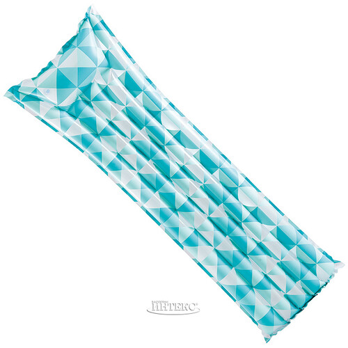 Надувной матрас Мозаика 183*69 см голубой INTEX