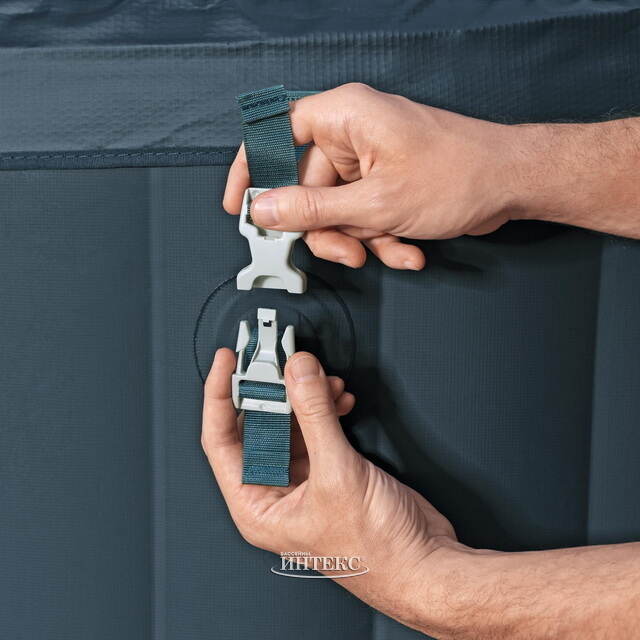 Надувной бассейн-джакузи Lay-Z-Spa: Miami EnergySense 196*66 см, аэромассаж, теплосберегающий тент Bestway