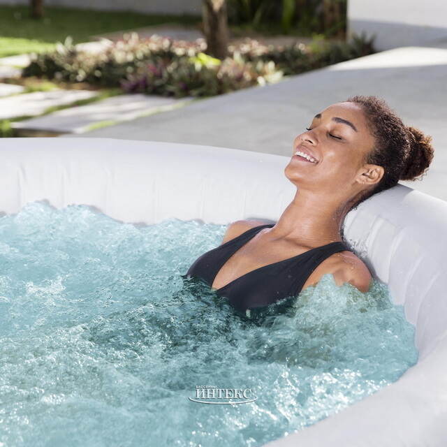 Надувной бассейн-джакузи Lay-Z-Spa: Miami EnergySense 196*66 см, аэромассаж, теплосберегающий тент Bestway