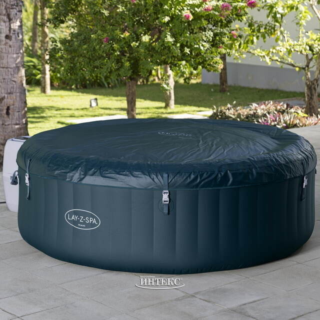 Надувной бассейн-джакузи Lay-Z-Spa: Miami EnergySense 196*66 см, аэромассаж, теплосберегающий тент Bestway
