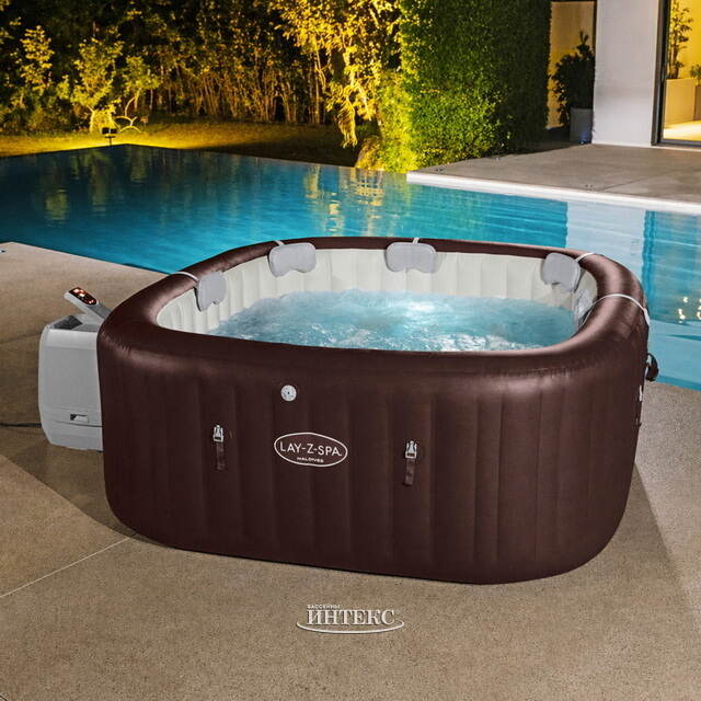 Надувной спа-бассейн 201*80 см 6001U Bestway Maldives Smart HydroJet Pro (Бествей Мальдивы Смарт Гидроджет Про), теплосберегающий тент, подсветка Bestway (Бествей)