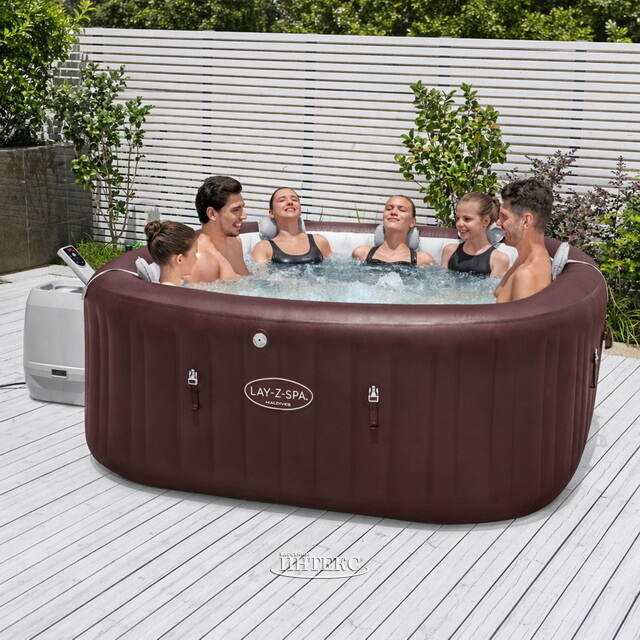 Надувной спа-бассейн 201*80 см 6001U Bestway Maldives Smart HydroJet Pro (Бествей Мальдивы Смарт Гидроджет Про), теплосберегающий тент, подсветка Bestway (Бествей)