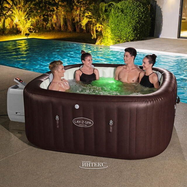 Надувной спа-бассейн 201*80 см 6001U Bestway Maldives Smart HydroJet Pro (Бествей Мальдивы Смарт Гидроджет Про), теплосберегающий тент, подсветка Bestway (Бествей)
