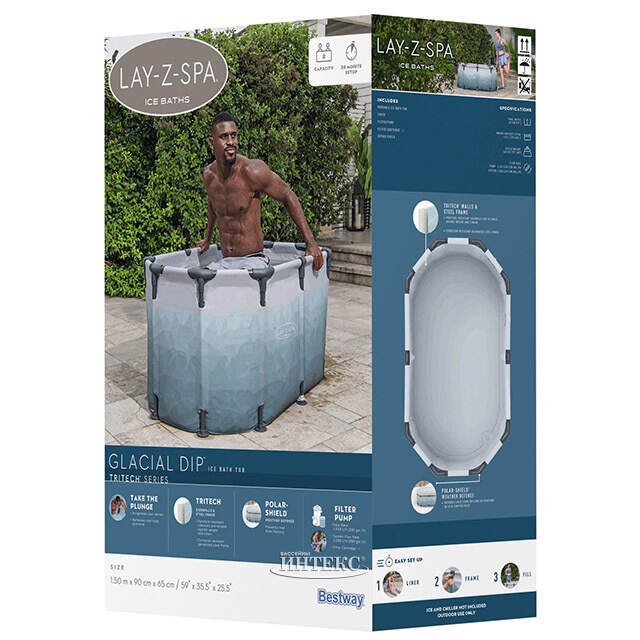 Ледяная купель Bestway Glacial Dip 150*90*65 см, фильтр-насос, тент Bestway