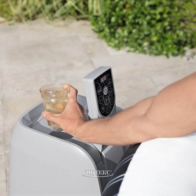 Надувной бассейн-джакузи с подсветкой Lay-Z-Spa: Hollywood 196*66 см, аэромассаж, аксессуары Bestway