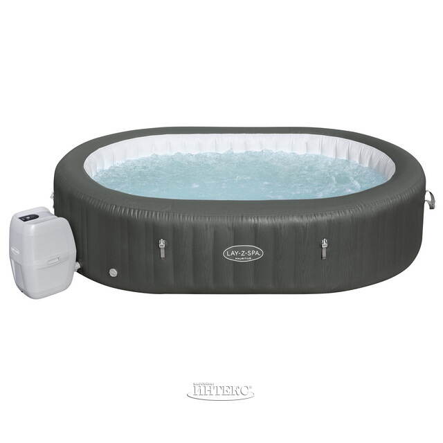 Надувной овальный бассейн-джакузи Lay-Z-Spa: Mauritius 270*180*71 см, аэромассаж, теплосберегающий тент Bestway (Бествей)